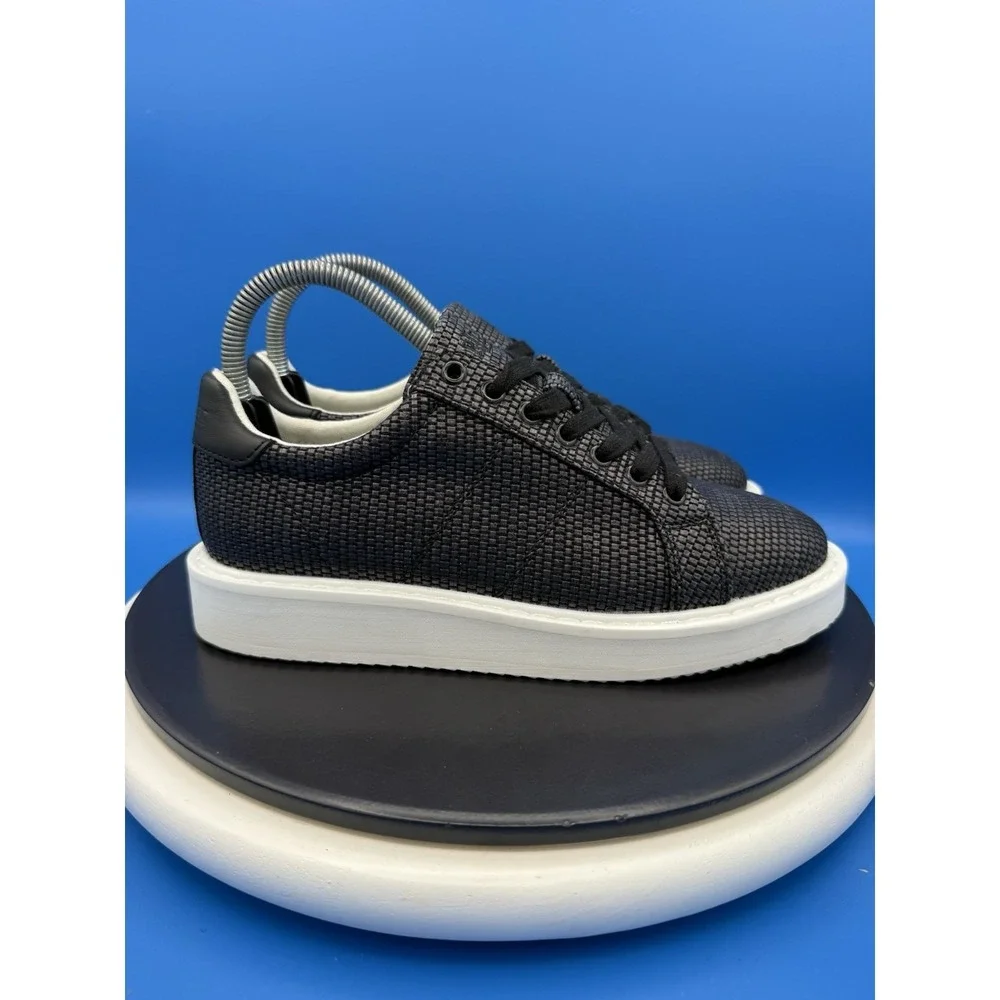 Lauren Ralph Lauren Angeline-4 Womens Size 7 Low Top Black Woven Lace Up Shoes
